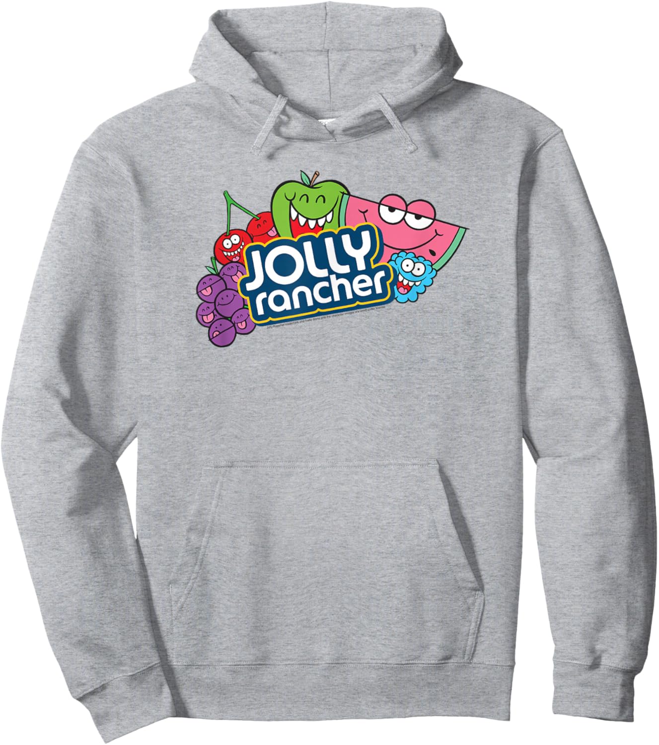 Jolly Rancher Fruit Faces Logo Hoodie - Hoodie | Ash