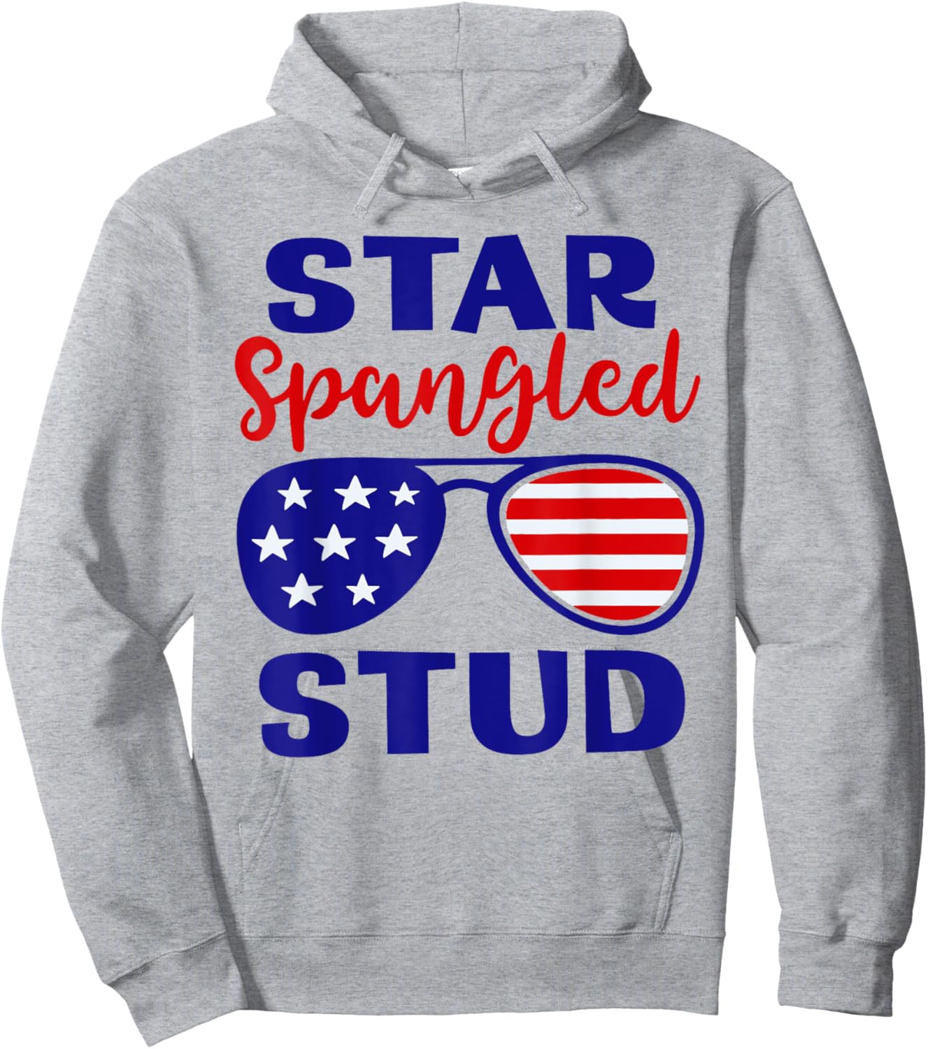 Star Spangled Stud Hoodie - Hoodie | Ash
