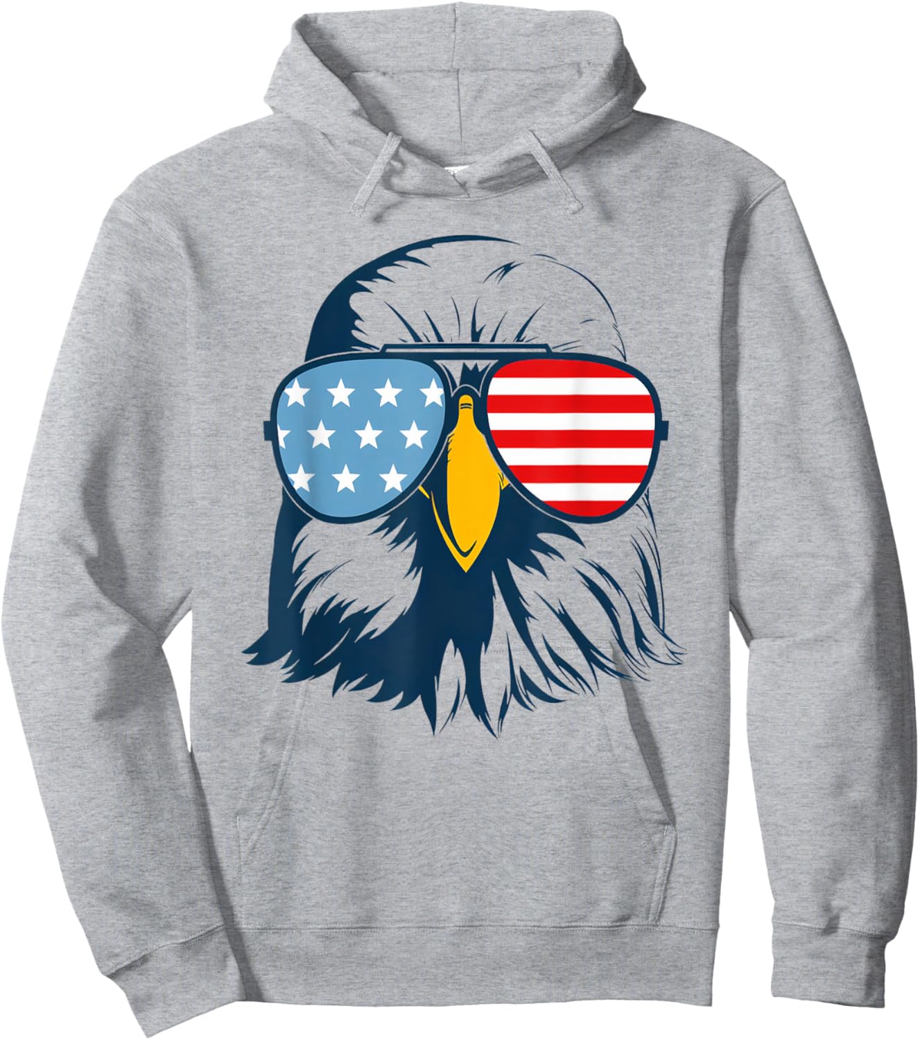 Patriotic Eagle with Sunglasses Shirt USA Patriotic Family Women Kids Men Hoodie - Hoodie | Ash