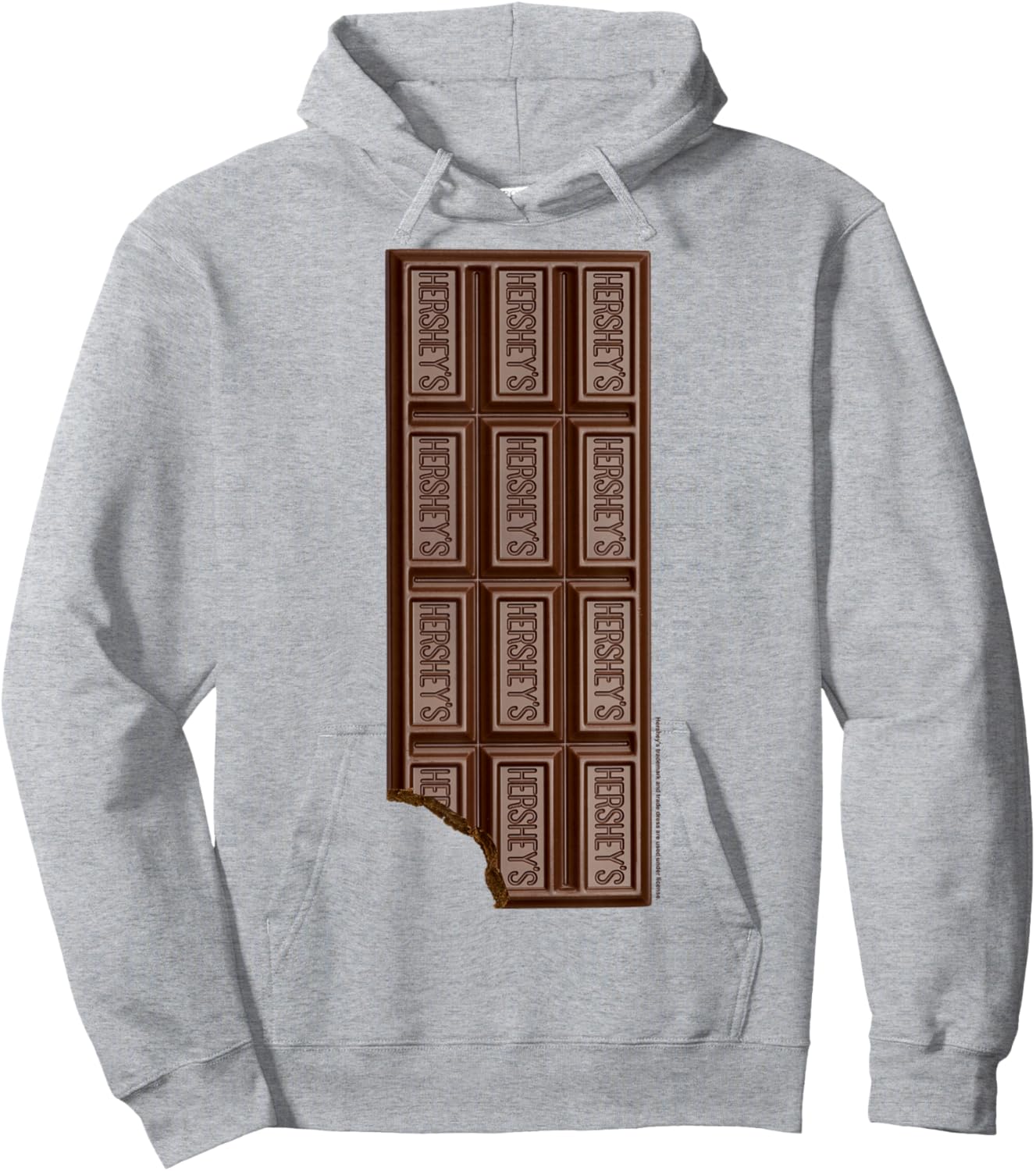 Hershey's Chocolate Bar Bitten Hoodie - Hoodie | Ash
