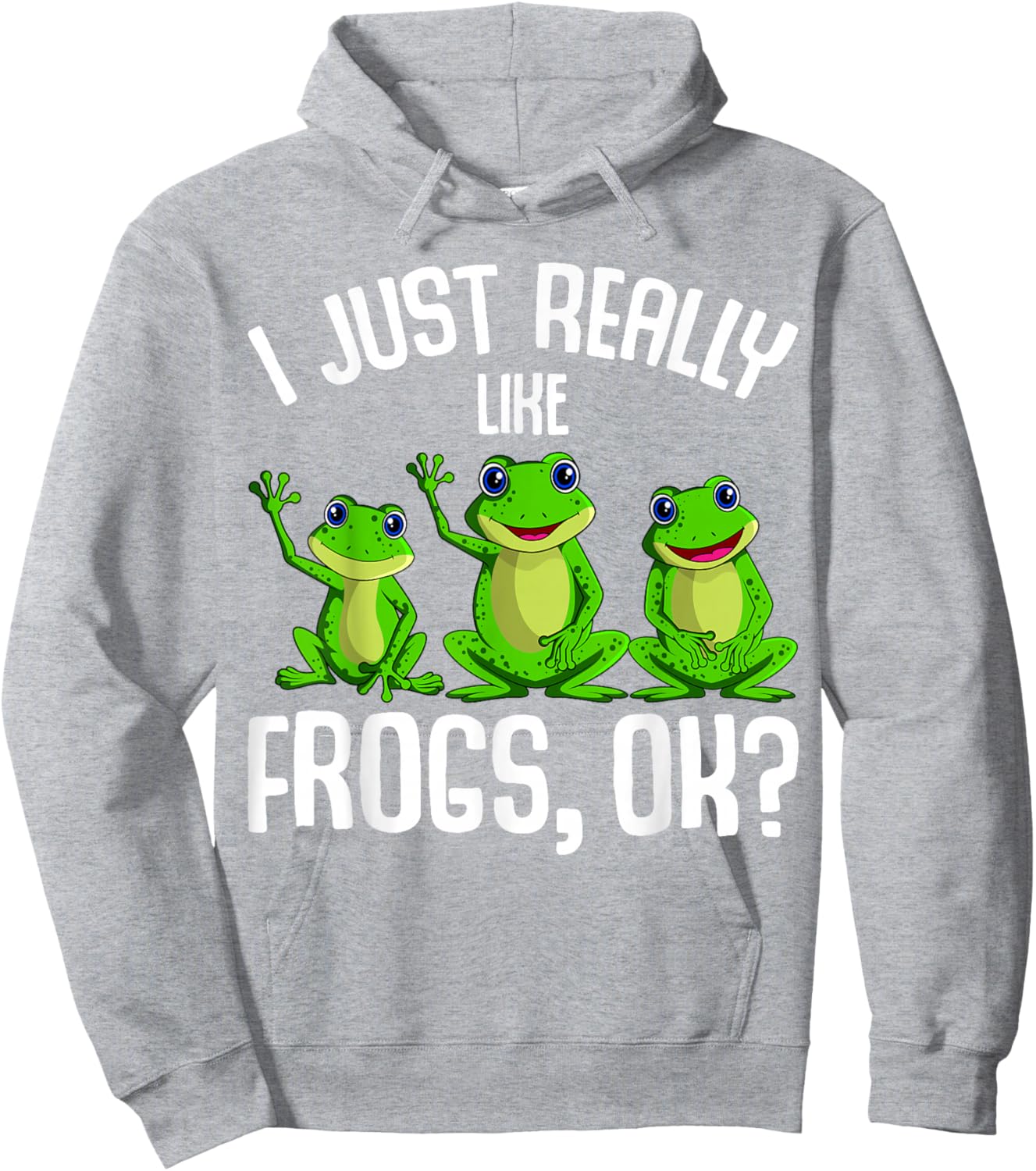I Just Really Like Frogs Kids Girls Boys Frog Hoodie - Hoodie | Ash