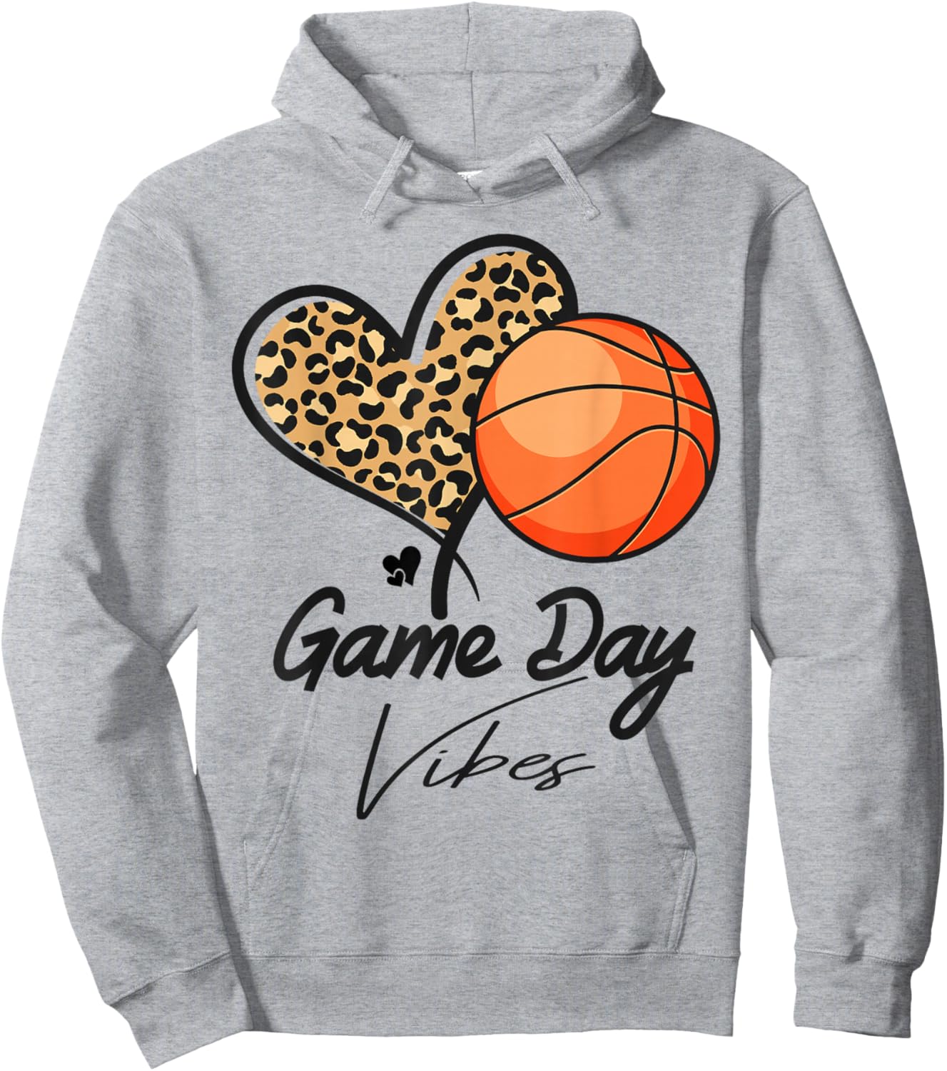 America basketball Game Day Vibes basketball Mom leopard Hoodie - Hoodie | Ash