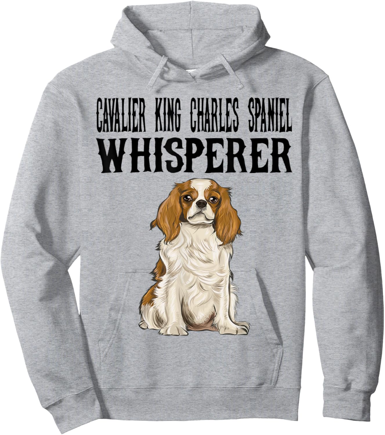 Cavalier King Charles Spaniel Wisperer Funny Dog Lover Gift Hoodie - Hoodie | Ash