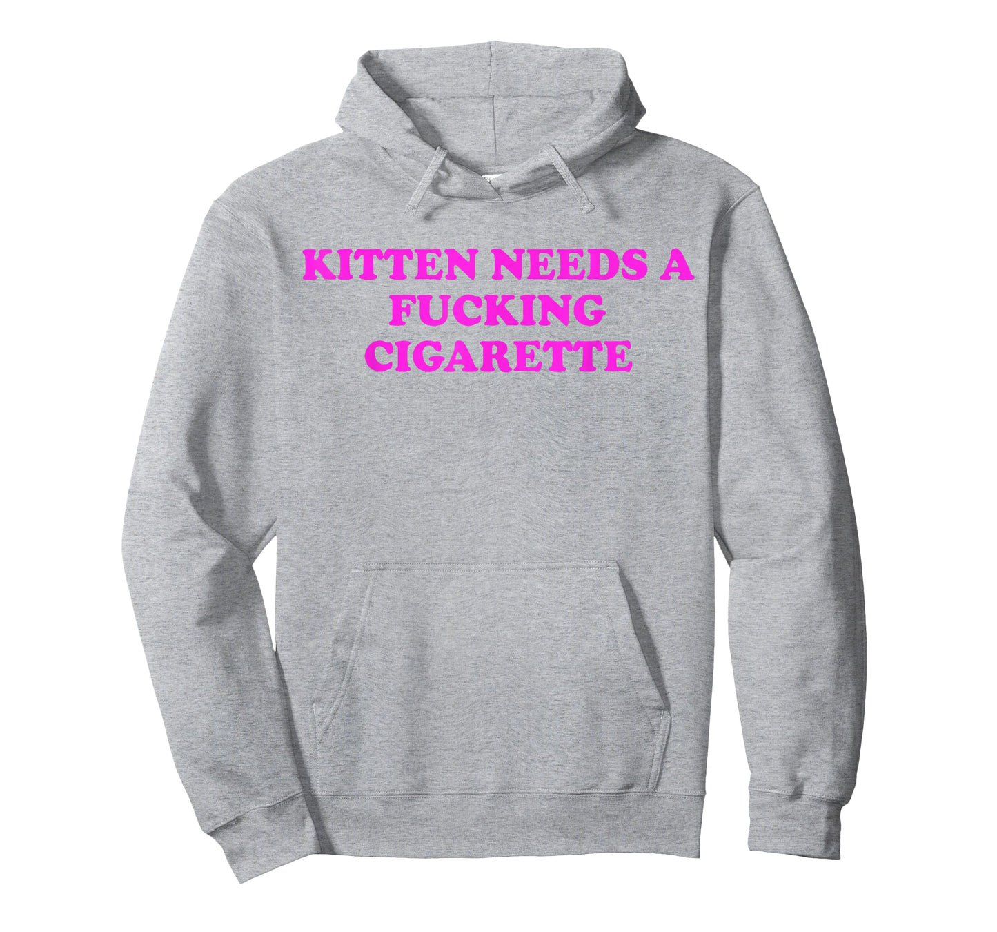 Kitten Needs A Fucking Cigarette Funny Cat Meme Women Men T-Shirt