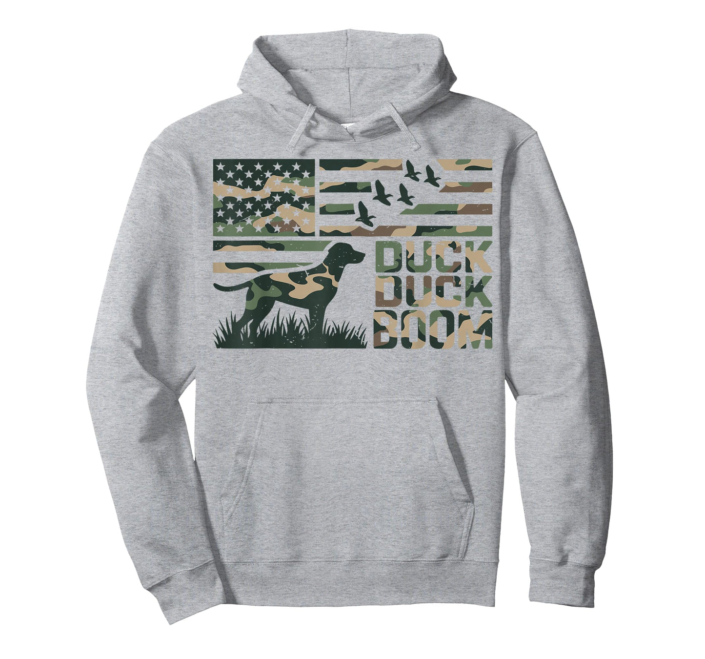 Youth Camo Mallard Duck Boom Hunting Season Camouflage Funny T-Shirt
