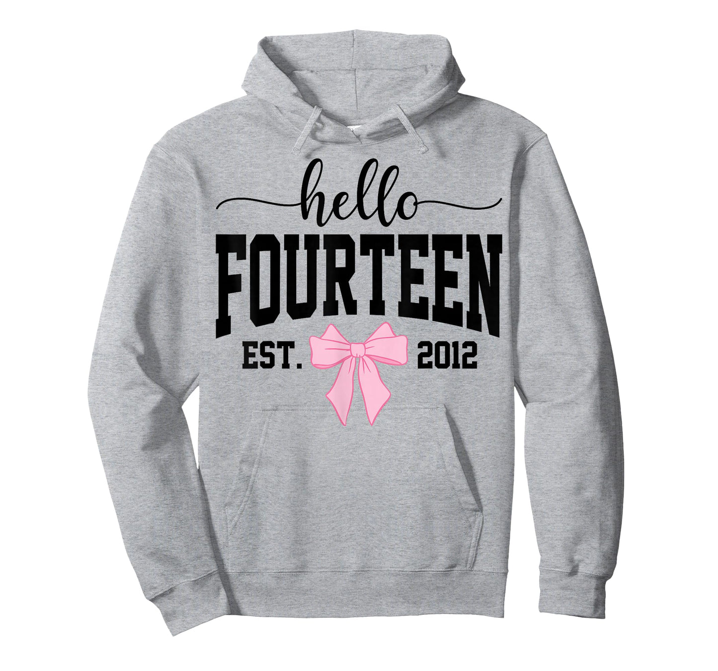 Hello Fourteen Est 2012 Coquette Bow 14th Birthday Girl T-Shirt