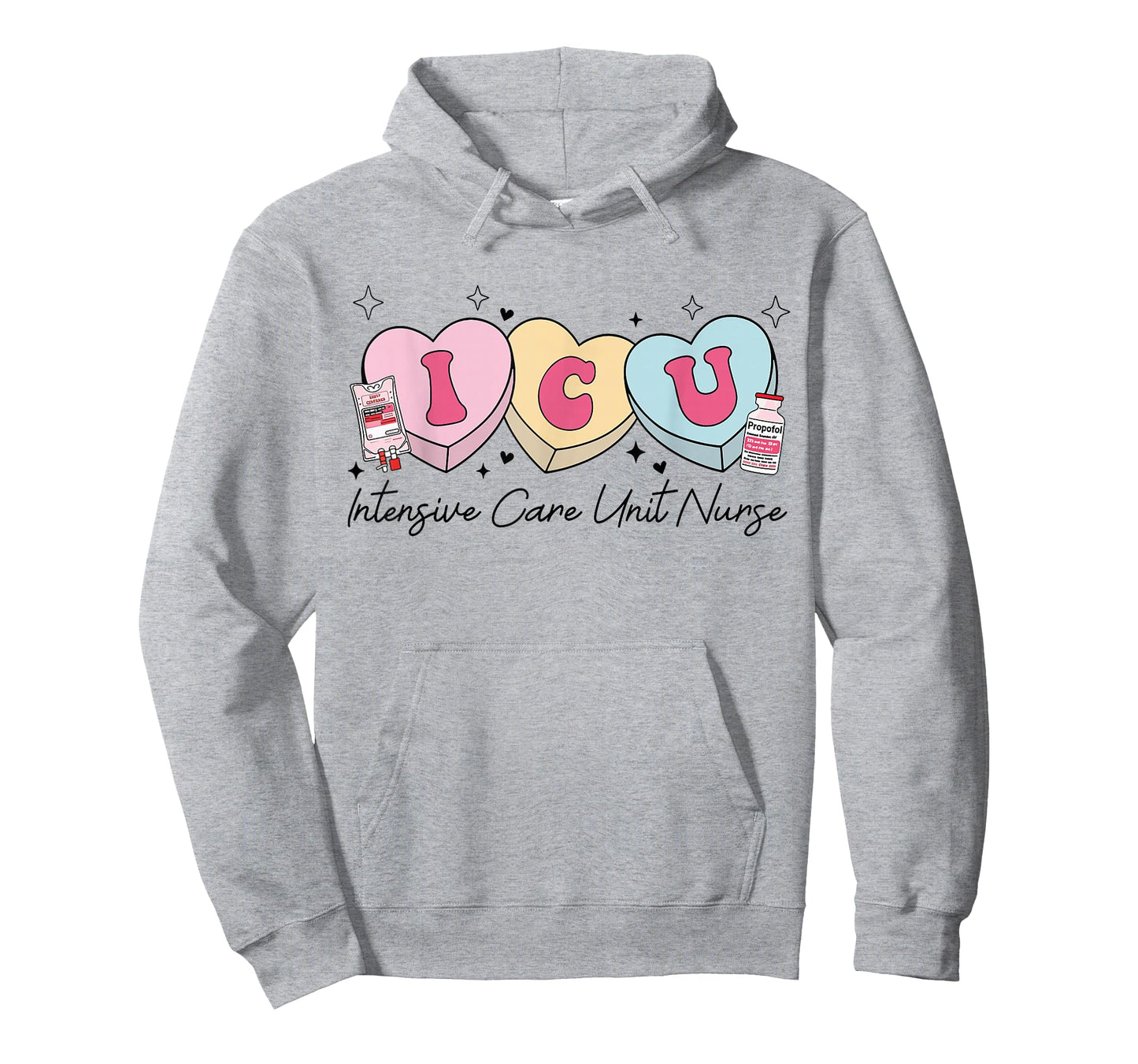 Shirt Intensive Care Unit Nurse Heart T-Shirt