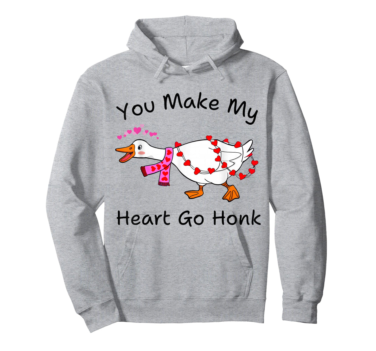 Funny You Make My Heart Go Honk Silly Goose Valentines Heart T-Shirt