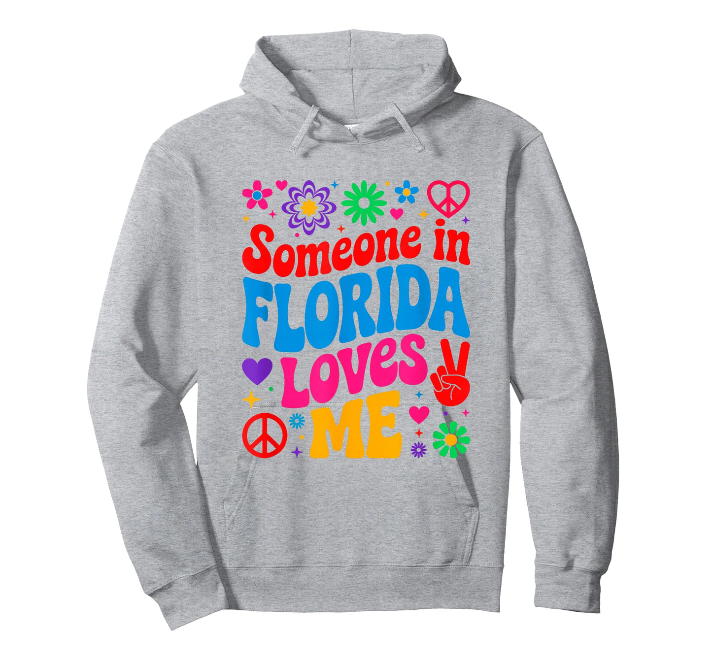 Someone in Florida Loves Me Boho Floral Peaceful Colorful T-Shirt