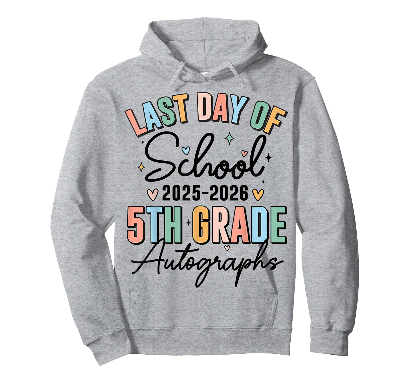 Last Day of School Autograph 5th Grade Graduation Boys Girls T-Shirt
