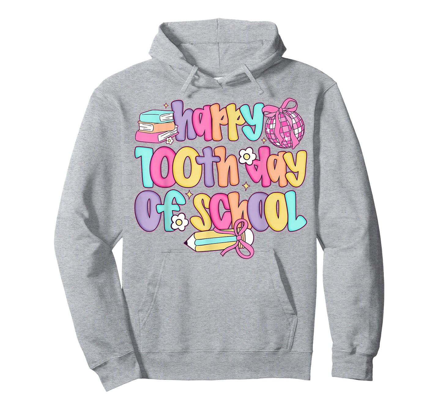 Happy 100th Day of School Teacher Student Pink Coquette Girl T-Shirt