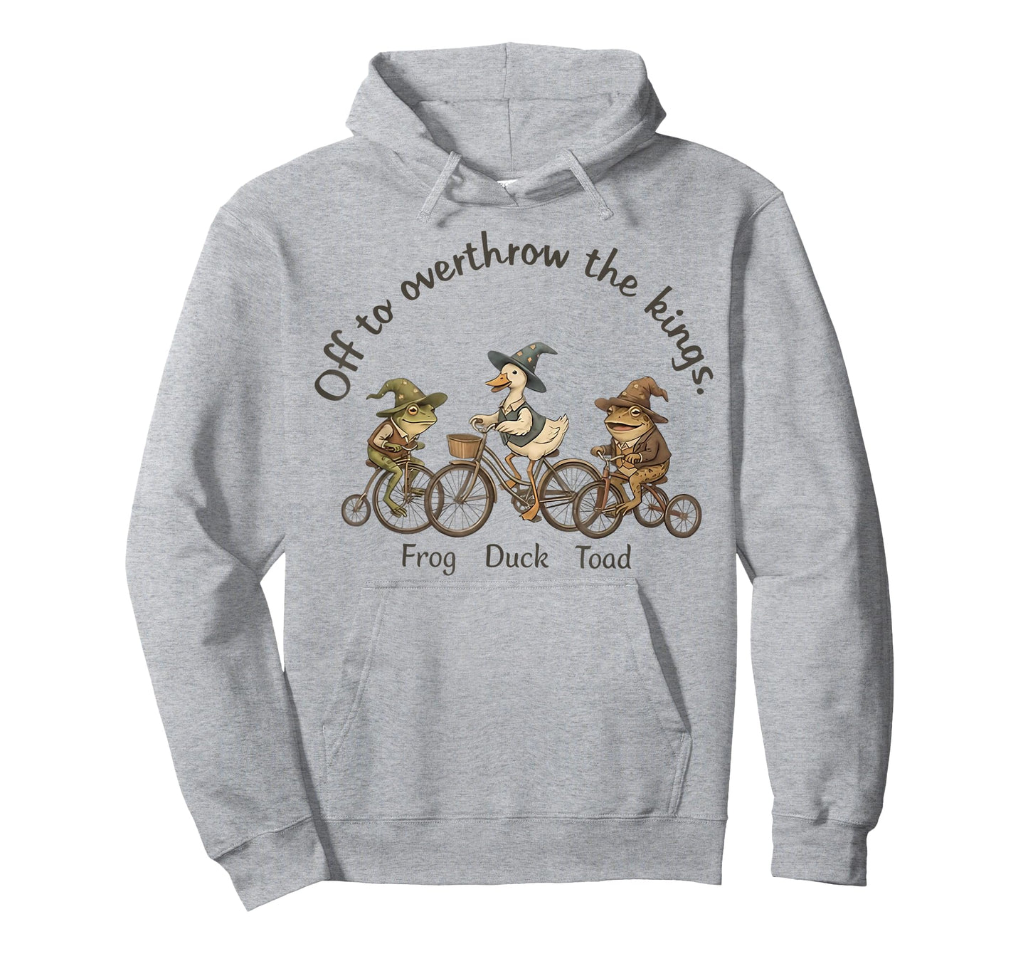 Off to Overthrow The Kings Frog Duck Toad Funny Animal Tees T-Shirt