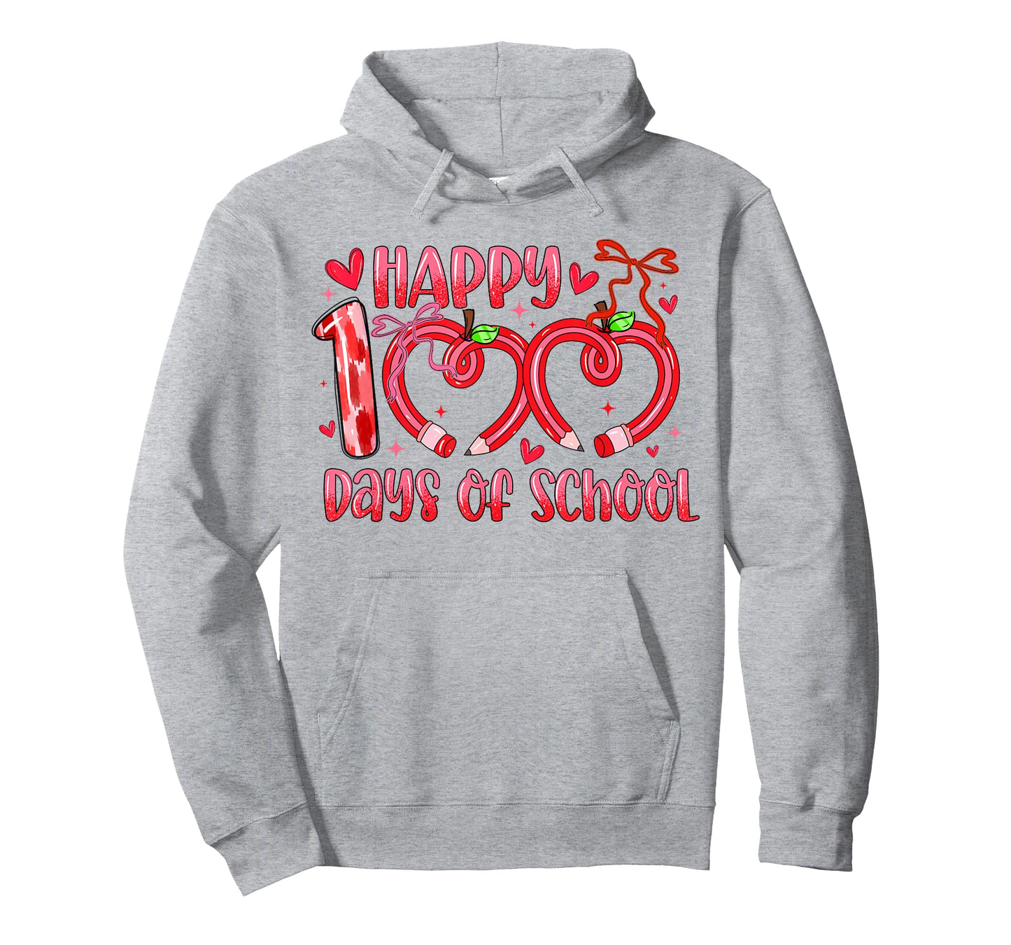Happy 100 Days of School Bow 100th Day of School Coquette T-Shirt