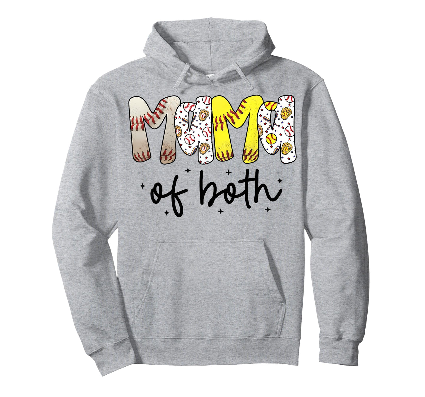 Mama of Both Baseball Softball Mom Women Mother's Day T-Shirt