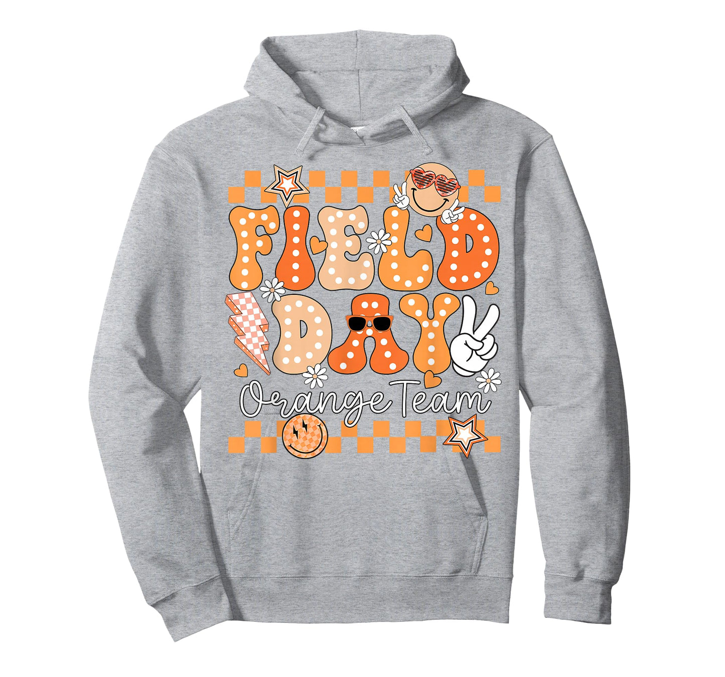Funny Field Day Orange Team Field Trip Matching Teacher Kids T-Shirt