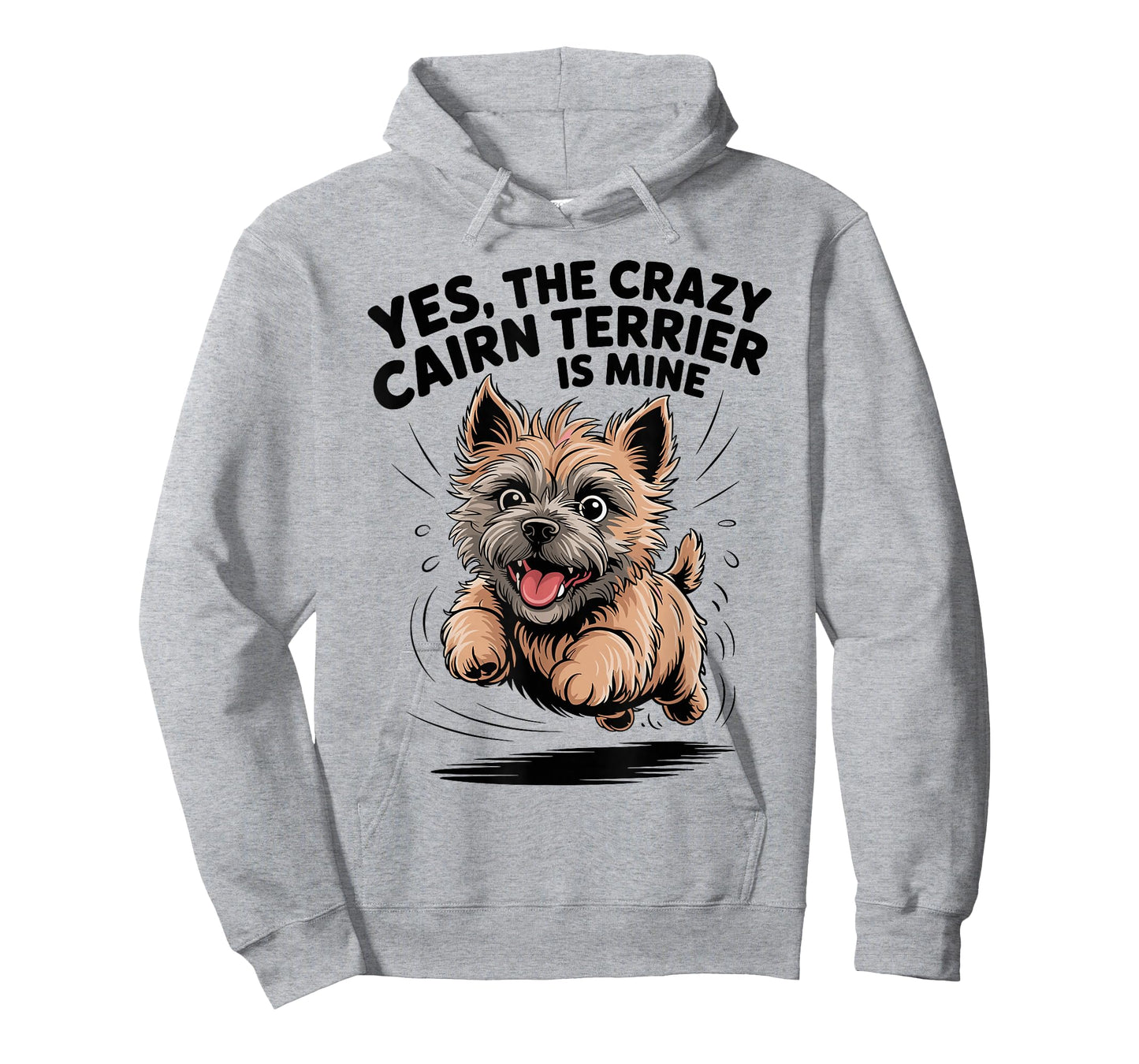 Yes, The Crazy Cairn Terrier is Mine Cartoon Pet Dog Breed T-Shirt