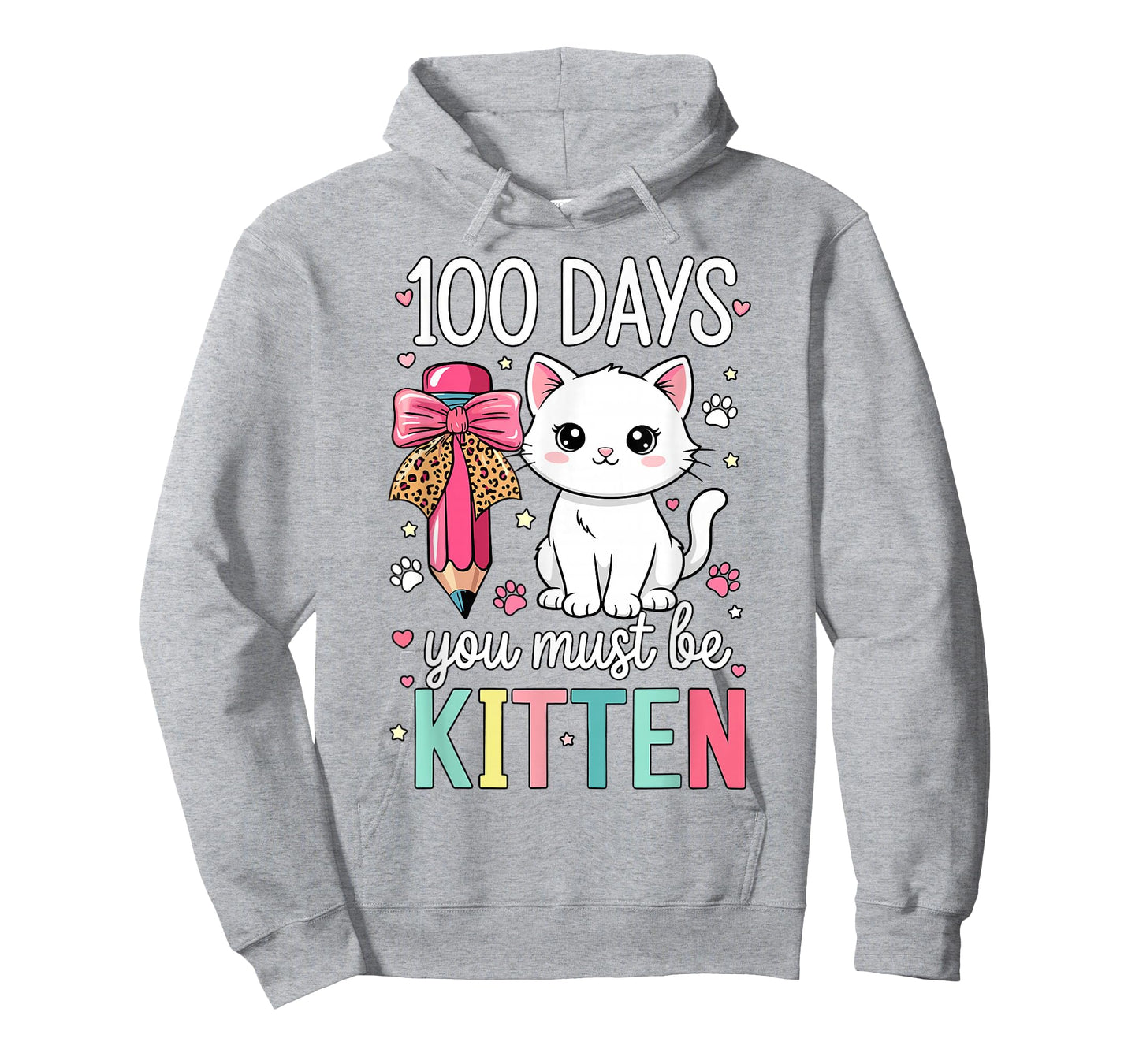 Girls 100 Days of School Cat Coquette Bow 100th Day School T-Shirt