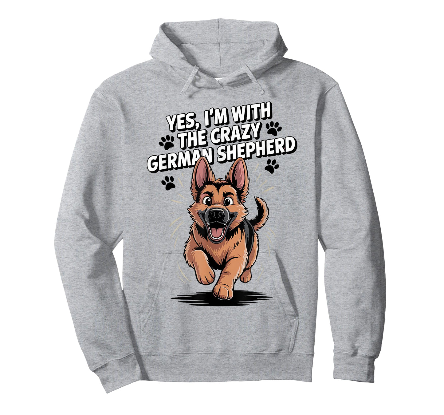 Cute Alsatian GSD Dog Yes I'm with The Crazy German Shepherd T-Shirt