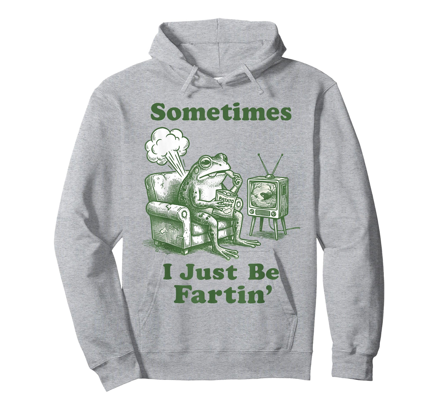 Sometimes I Just Be Fartin Frog Funny Meme Retro Lazy Toad T-Shirt