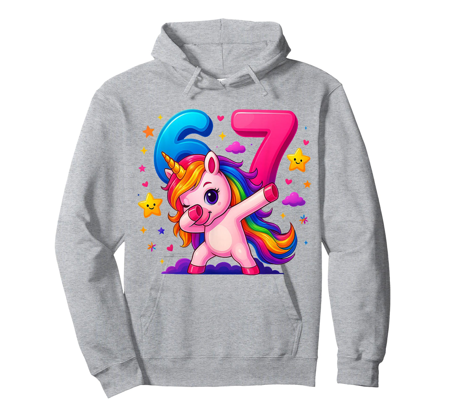 67 Unicorn for Girls Six Seven Meme Brainrot Funny Kids Girl T-Shirt