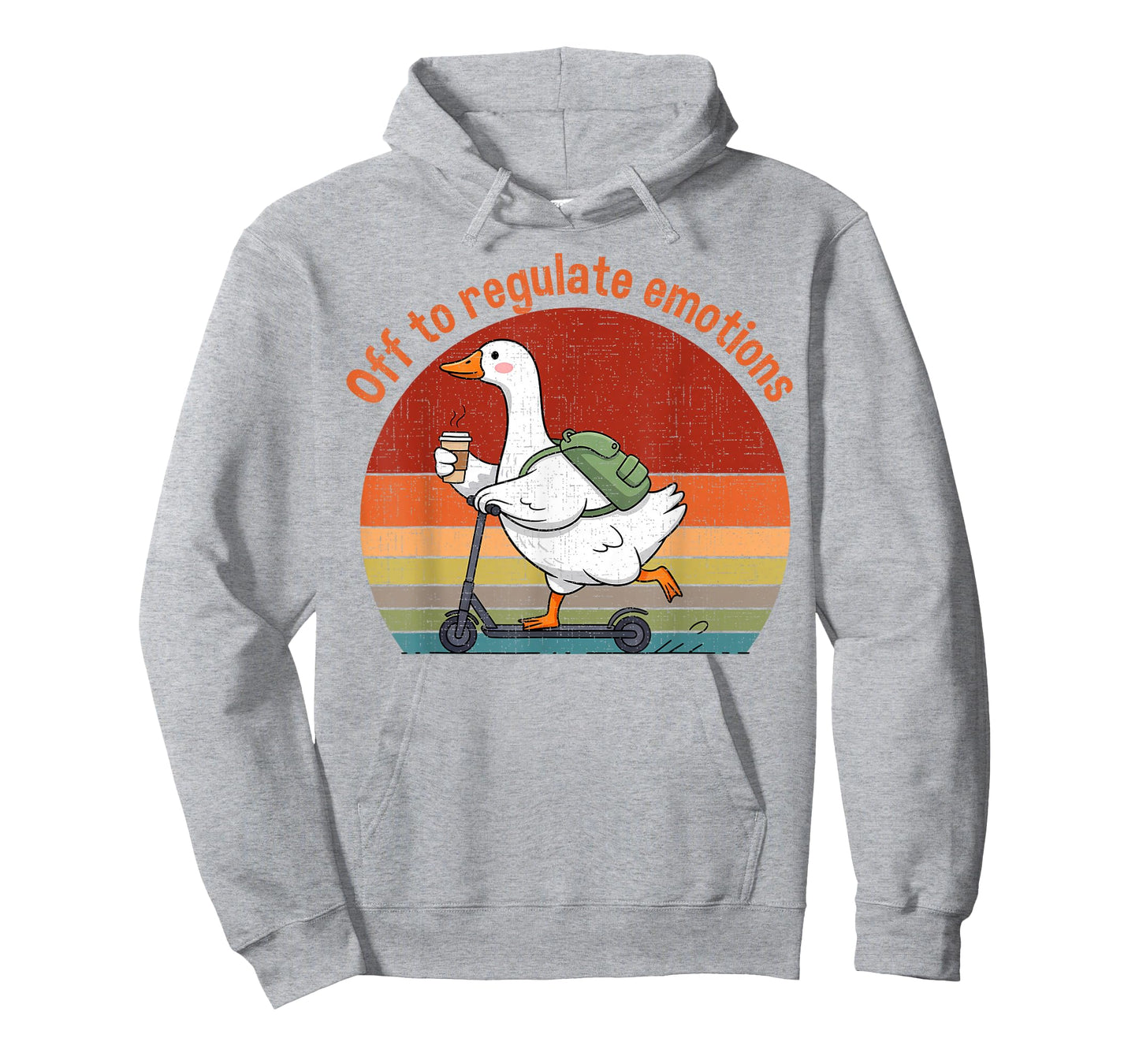Retro Vintage Off to Regulate Emotions Goose Mental Health T-Shirt