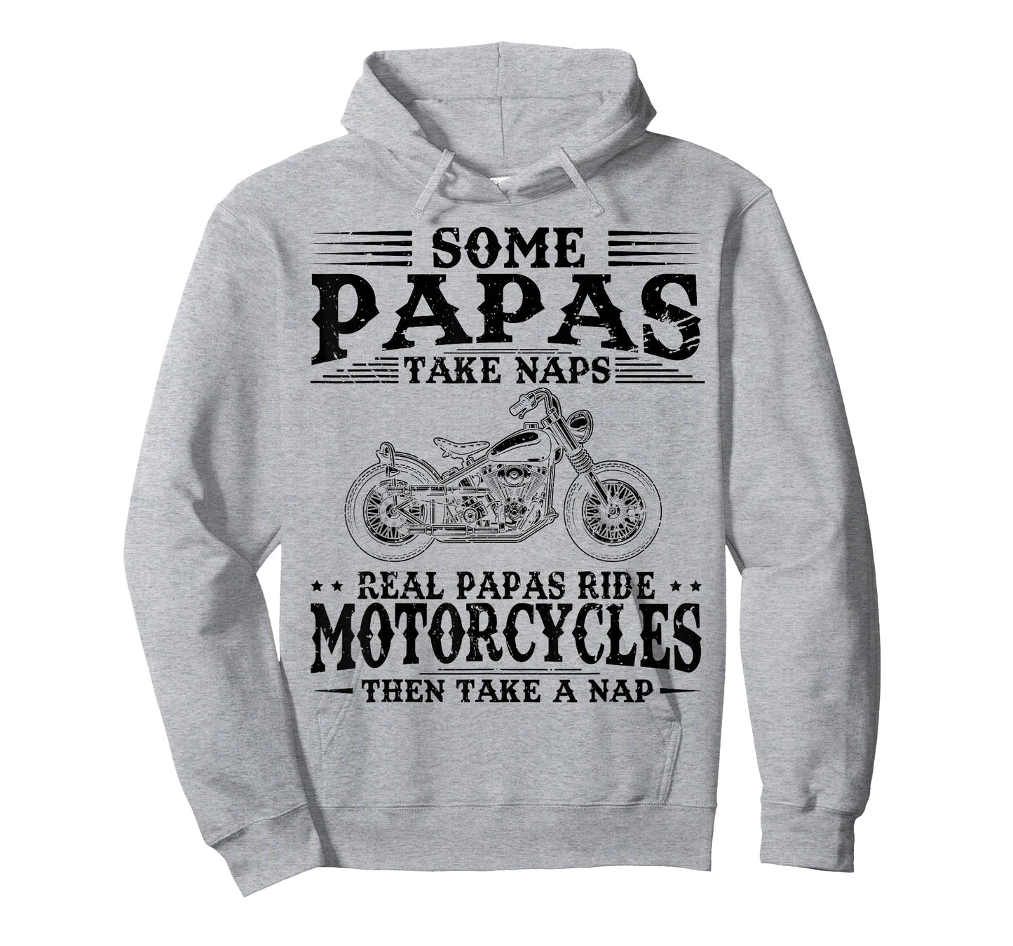 Real Papas Ride Motorcycles Then Take Naps Funny Biker Rider T-Shirt
