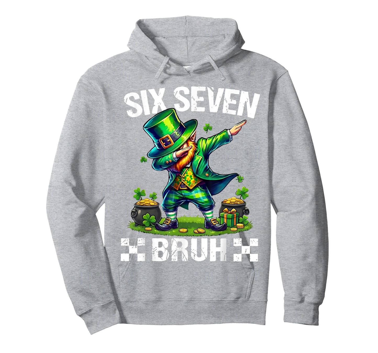 67 St Patricks Day Dab Six Seven Bruh Funny Leprechaun Kids T-Shirt