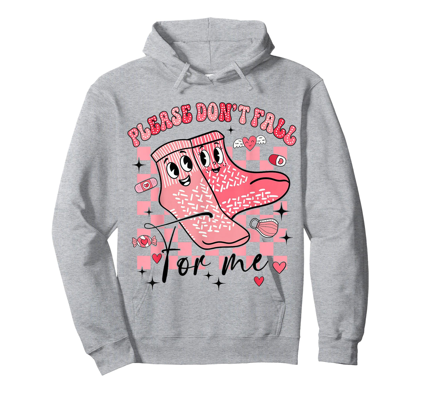 Please Don't Fall for Me Nurse Non Slip Socks Valentine Day T-Shirt