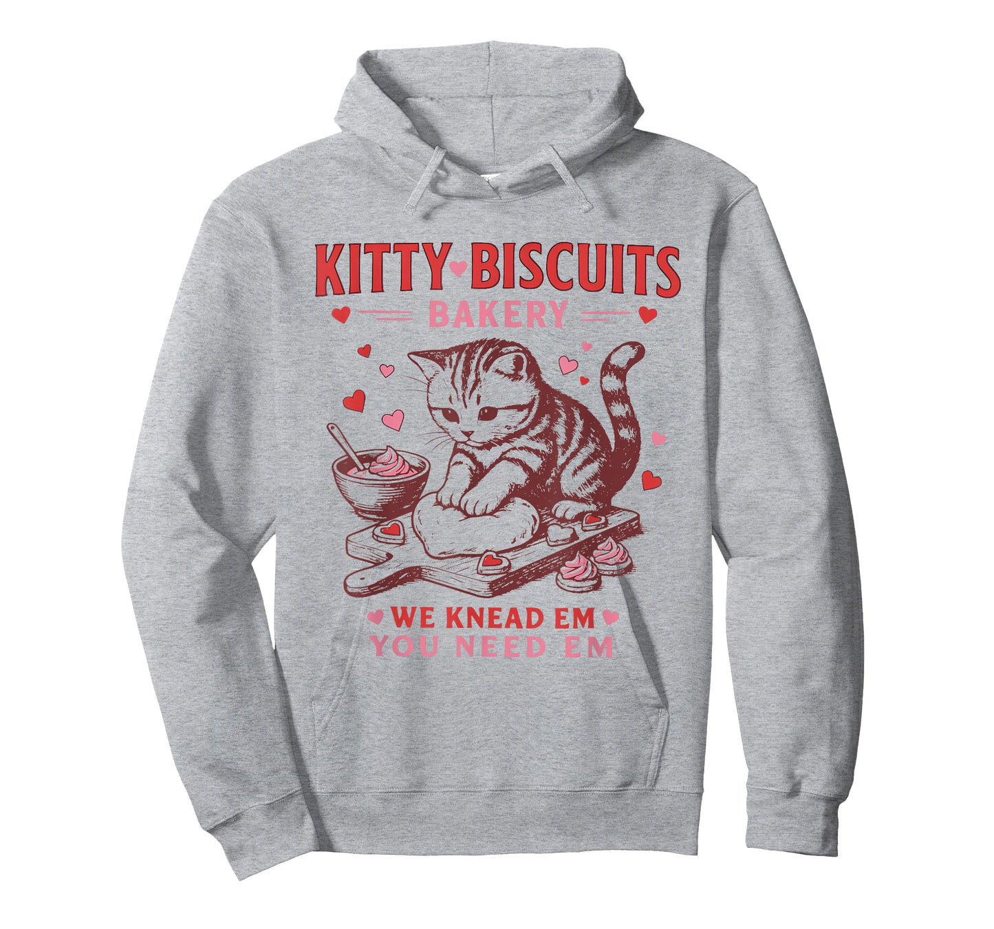 Kitty Biscuits Bakery Cat Lover Valentines Cat Baking Cookie T-Shirt
