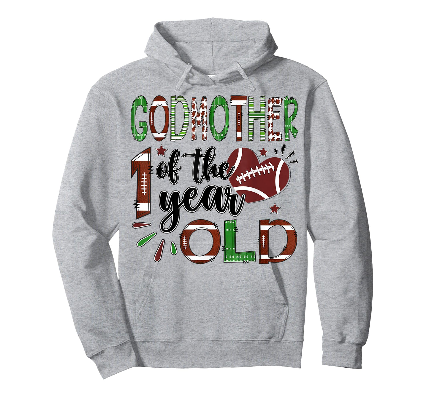 Godmother of The 1 Year Old Football 1st Birthday Boy T-Shirt