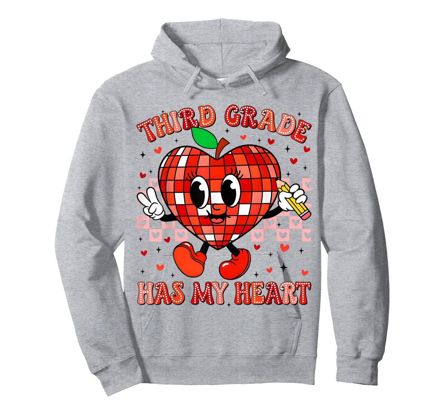 Third Grade Has My Heart Peace Sign Outfit Teacher Men Women T-Shirt