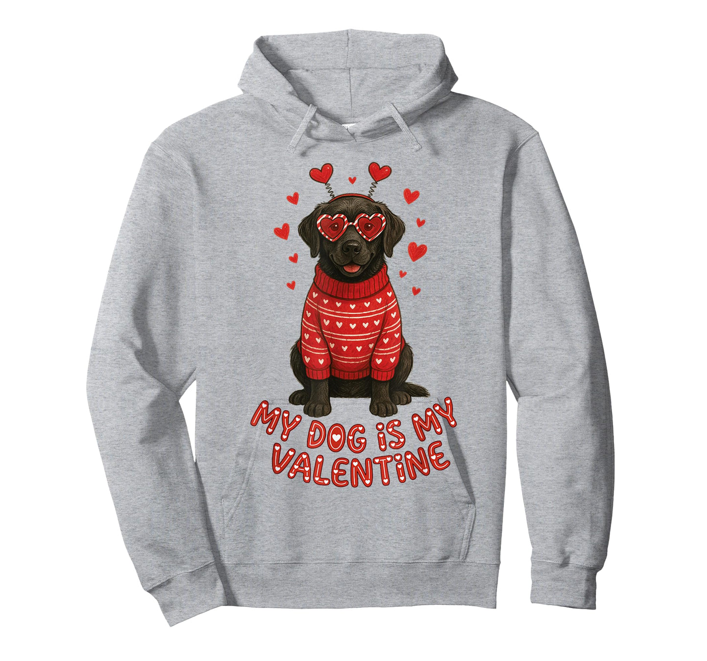 My Dog is My Valentine Cute Labrador Heart Glasses Dog Lover T-Shirt