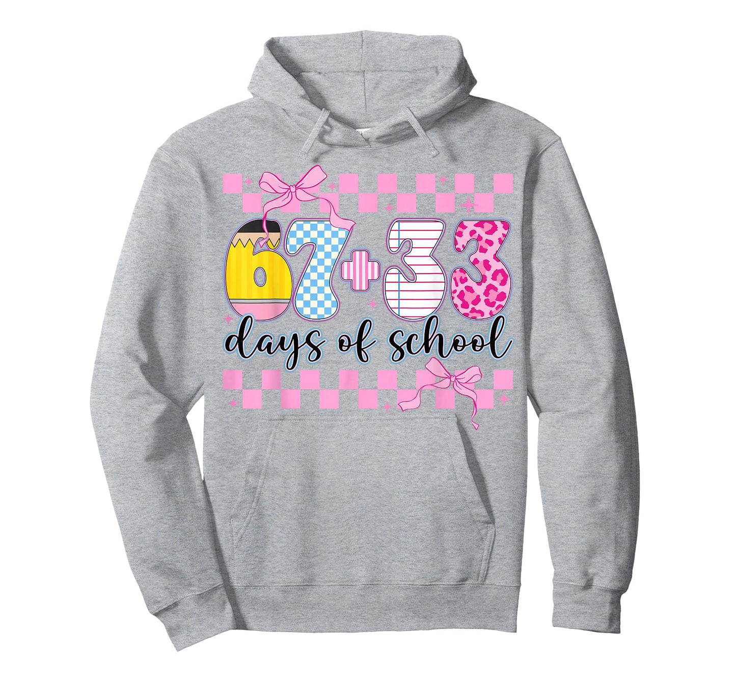 Happy 67 33 Day of School for Teacher Girls Kids 100th Day T-Shirt