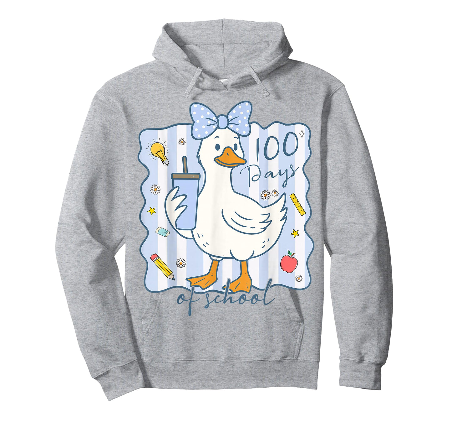 100 Days of School Goose 100th Day of School Boys Girls Kids T-Shirt