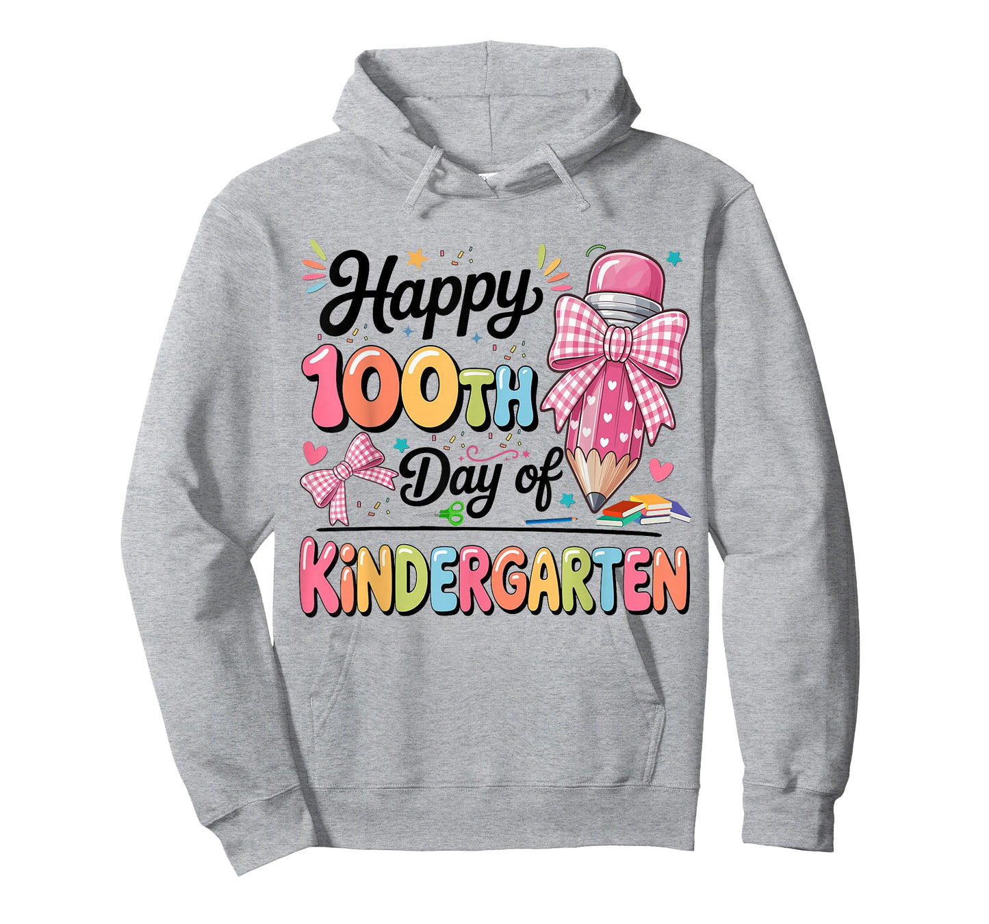 Happy 100 Days of School Kindergarten Teacher Girls Kids T-Shirt