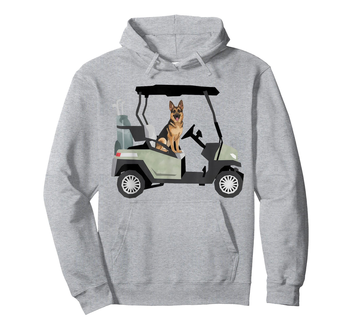 German Shepherd Dad Golf Car Golfing Golfer Sport Game Day T-Shirt