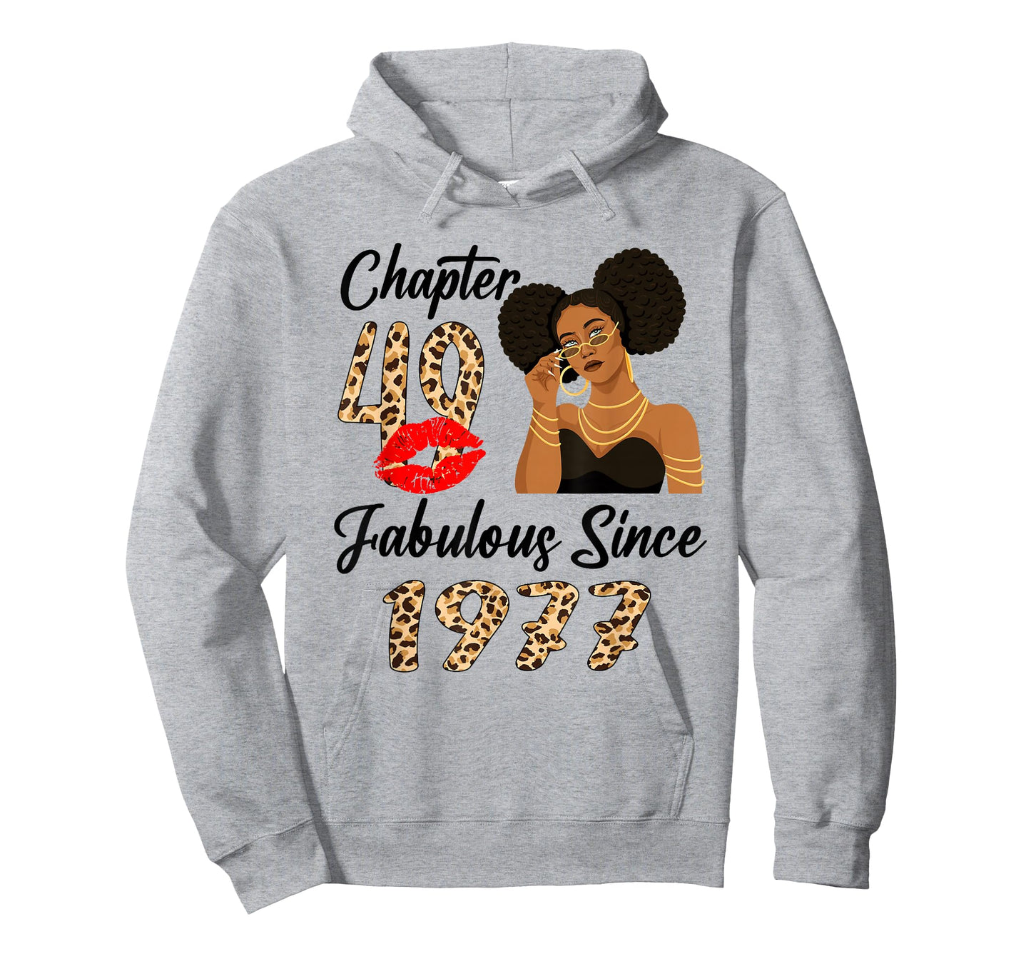 Chapter 49 Fabulous Since 1977 Afro Black Girl Birthday T-Shirt