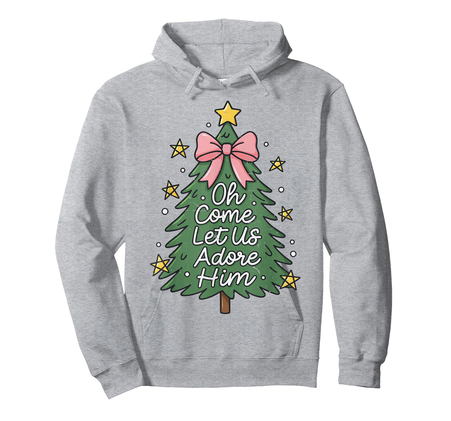 Oh Come Let Us Adore Him Toddler Girl Christian Christmas T-Shirt