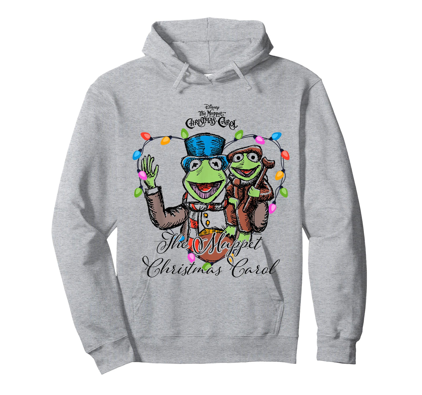 Disney The Muppet Christmas Carol Kermit Tiny Tim Colorful T-Shirt