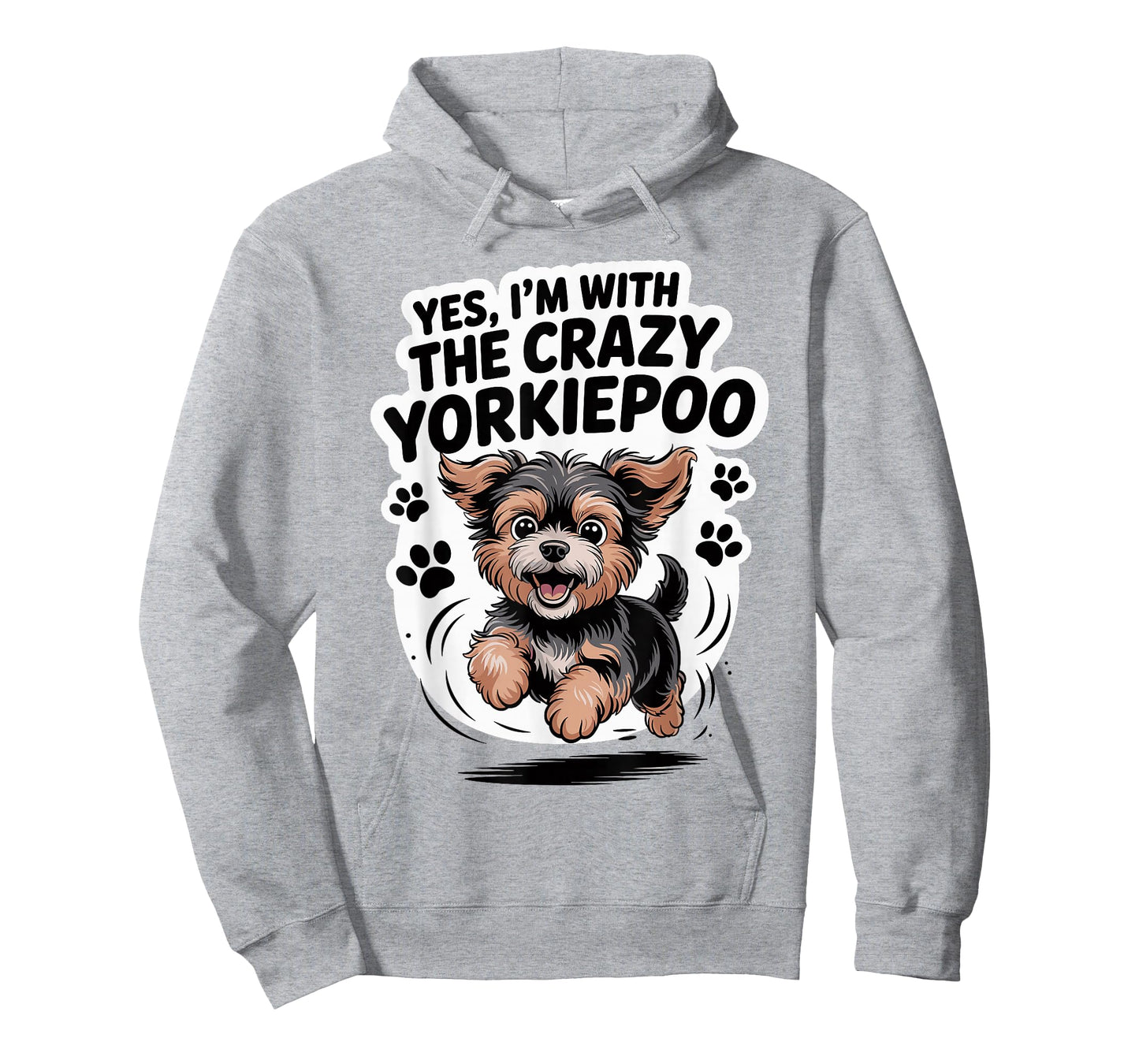 Funny Cute Pet Mix Dog Pup Yes I'm with The Crazy Yorkiepoo T-Shirt