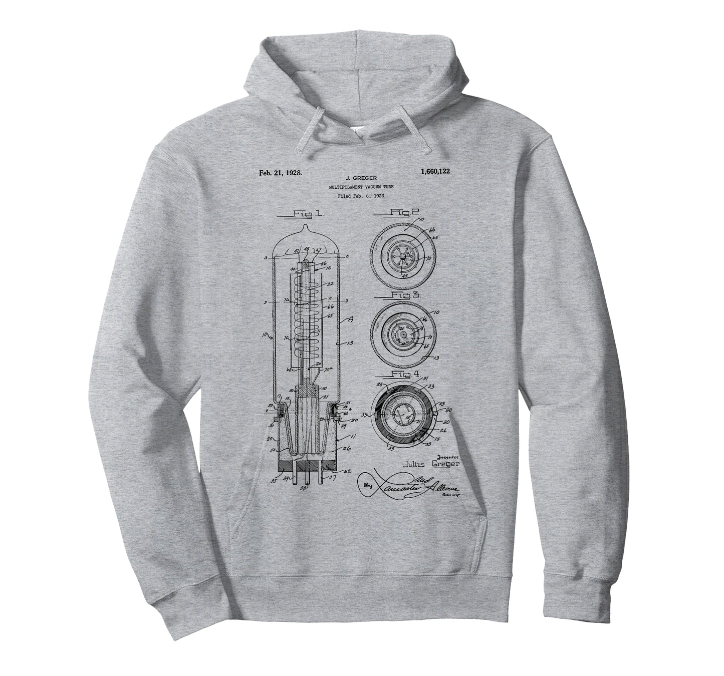 Vacuum Tube Patent Blueprint Vintage Drawing Print 1928 T-Shirt