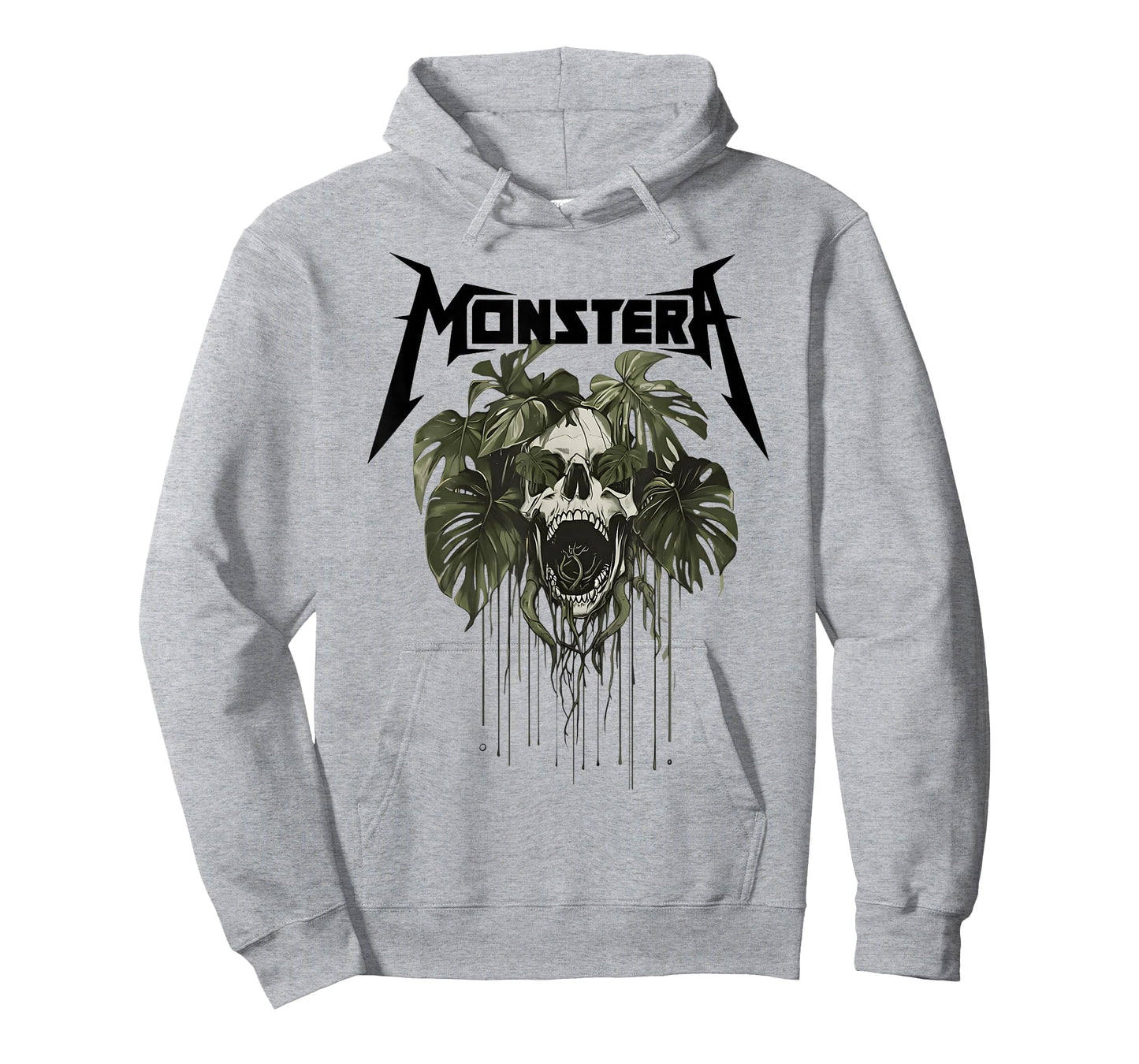 Monstera Funny Skull Plant Lover Grunge Gardener Women Men T-Shirt
