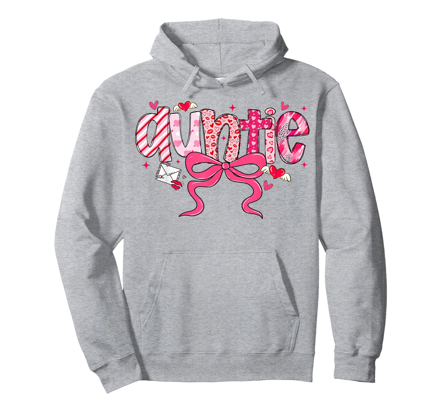 Auntie Valentine Heart Aunt Valentines Day Coquette Bow T-Shirt