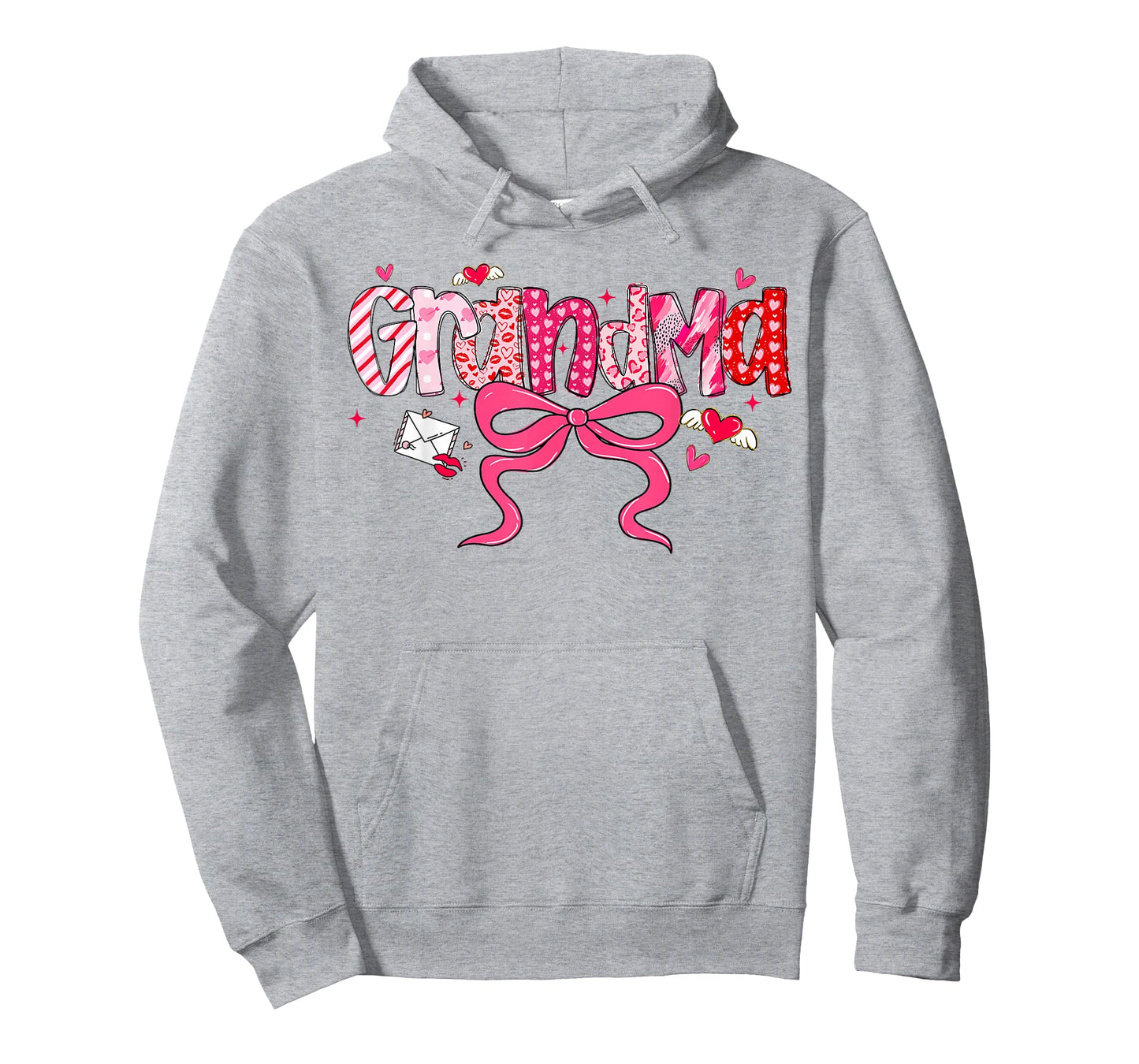 Grandma Valentine Cute Heart Valentines Day Coquette Bow T-Shirt