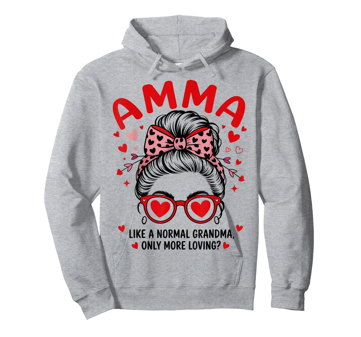 AMMA Valentine Quote for Loving Grandma with Cute Bow T-Shirt