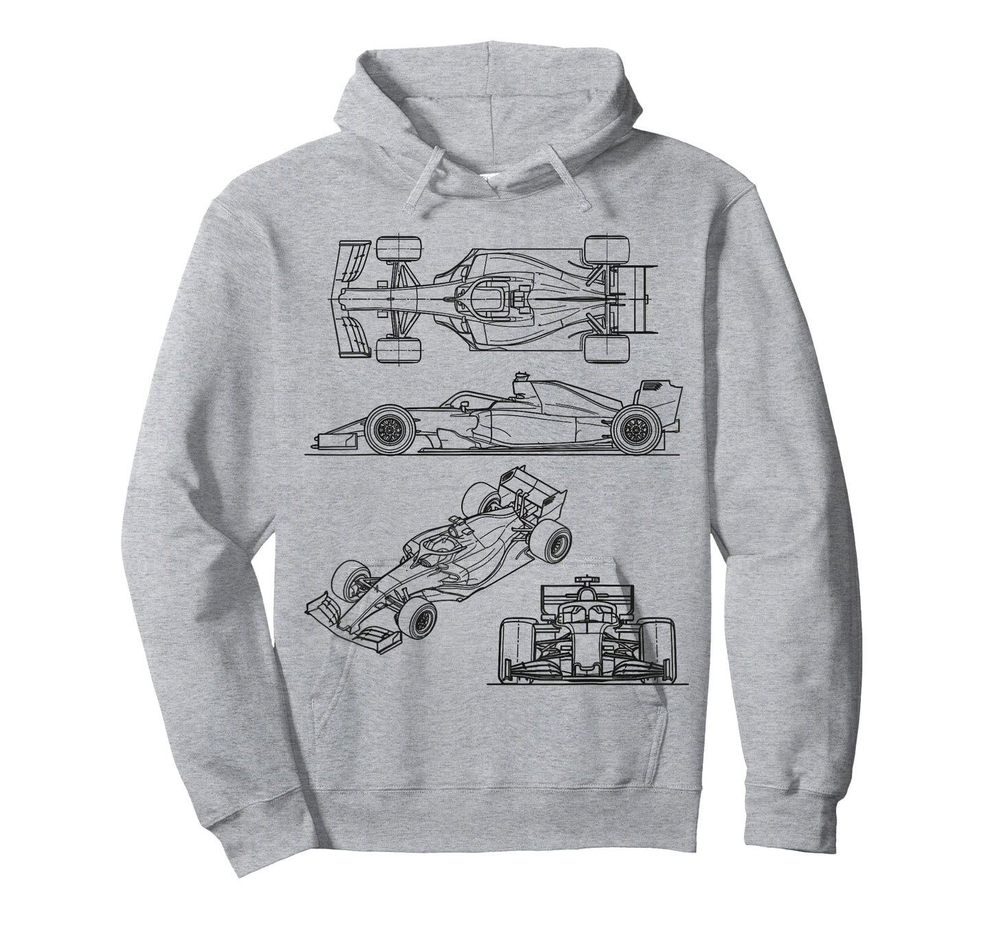 Racing Car Blueprint Design Motorsport Racing Diagram T-Shirt