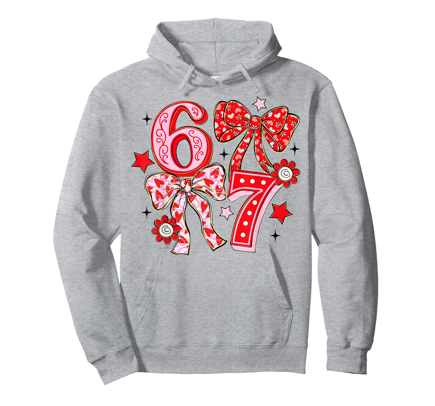 Valentine Funny Six Seven 6 7 Meme Slang Men Women Boy Girl T-Shirt
