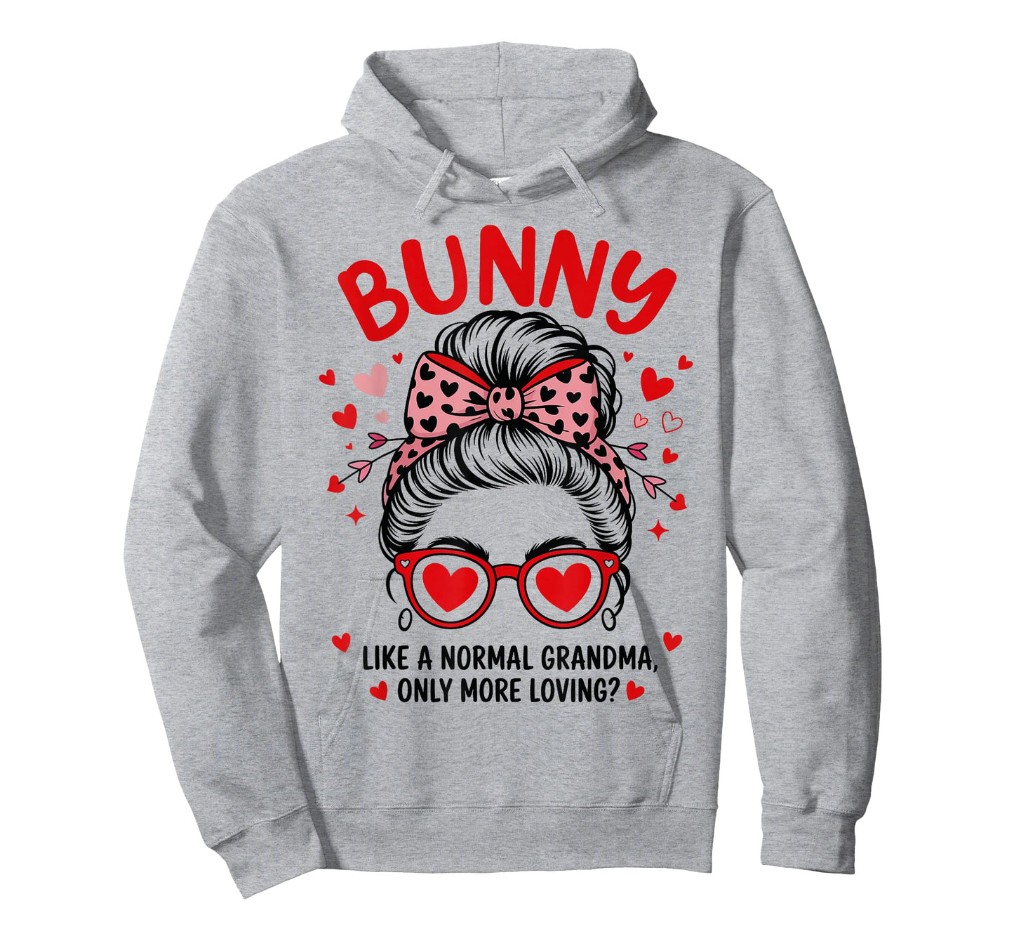 Bunny Valentine Quote for Loving Grandma with Cute Bow T-Shirt