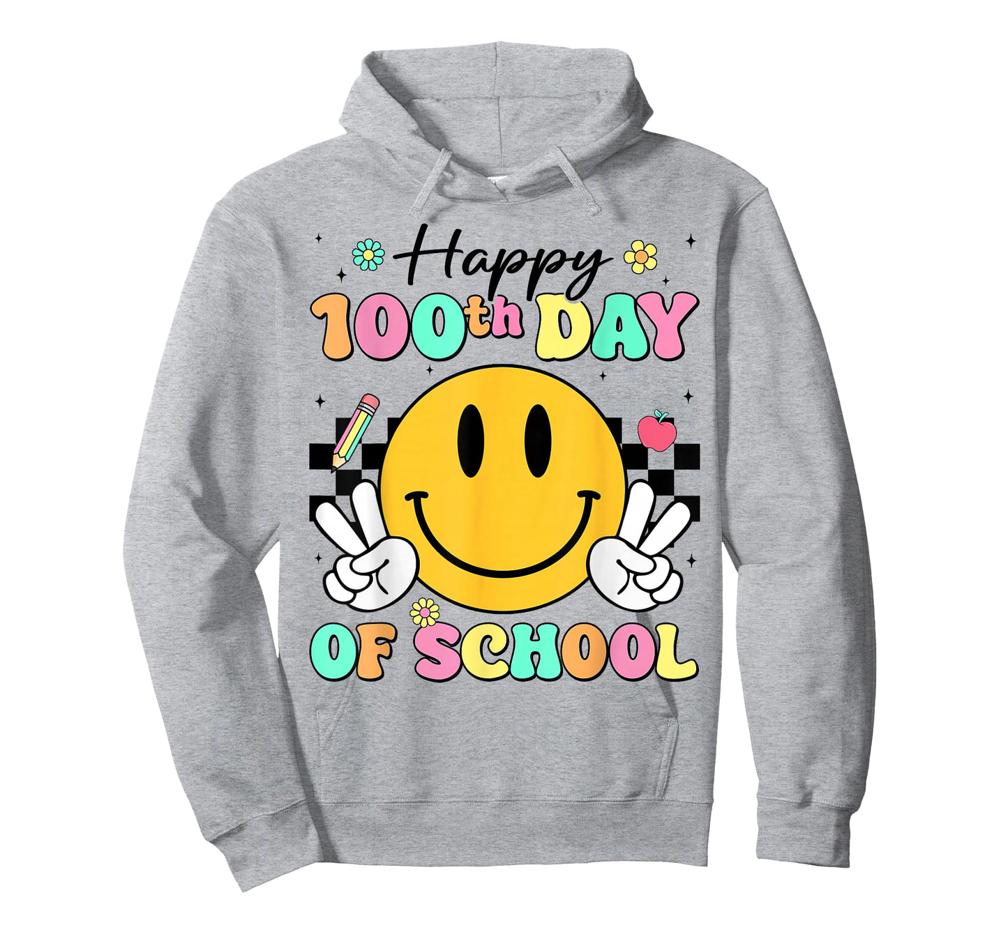 Happy 100th Day of School Cute Smile Face 100 Days of School T-Shirt