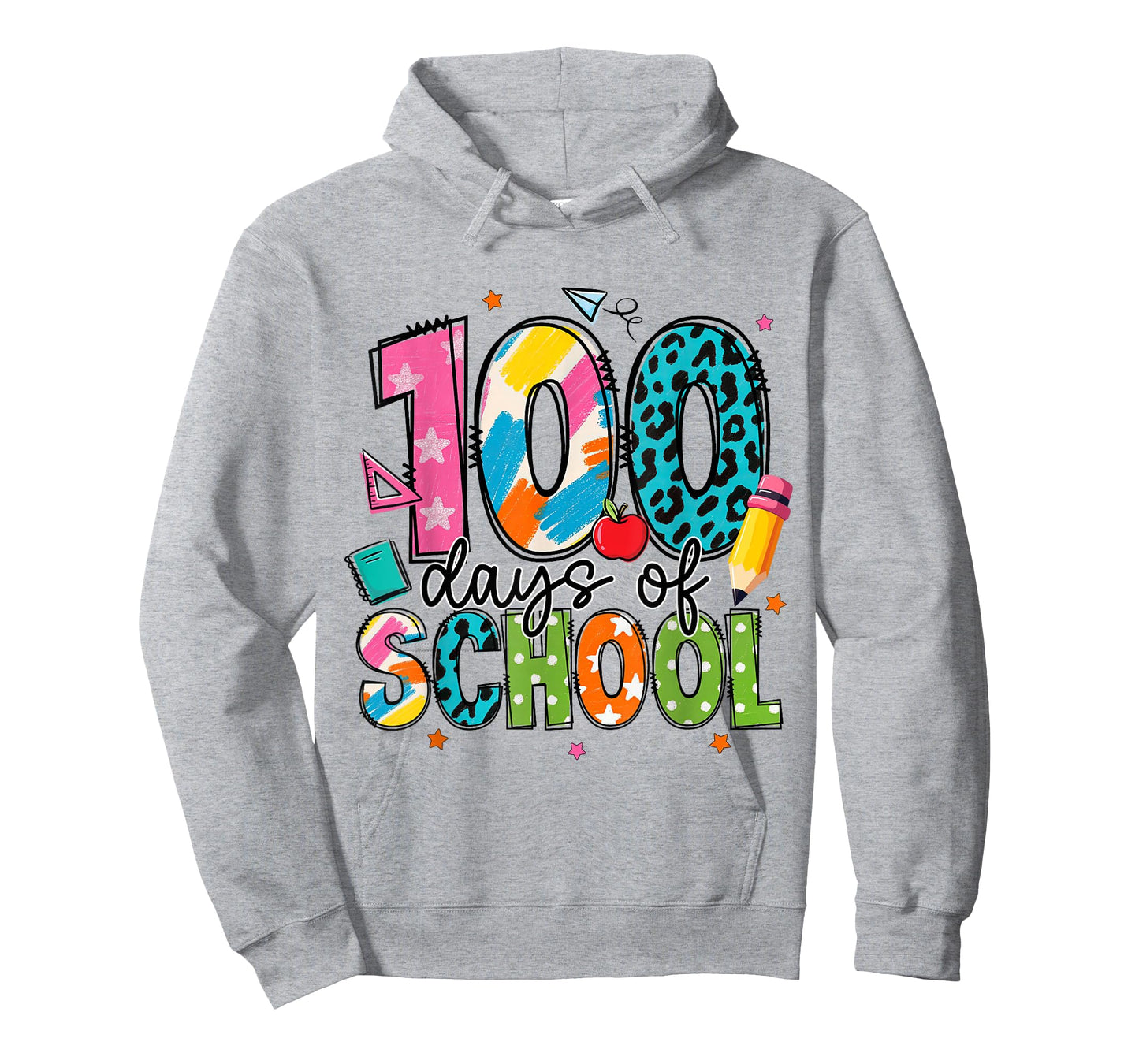 100 Days of School Pencil Teacher Girl Kid 100th Day School T-Shirt
